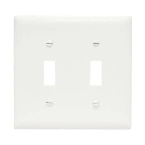 True Value TP2WCC30 Pass & Seymour - Legrand White 2-Toggle Nylon Wall Plate