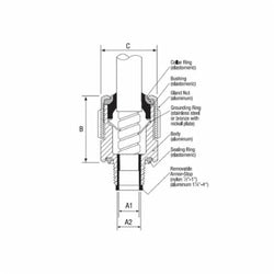 ABB STE100 Thomas & Betts Aluminum Fitting 1 in (0.95 to 1.375 in) Cable Openings