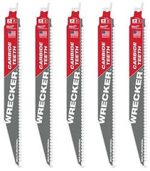 Milwaukee 48-00-5542 Wrecker 12-6 TPI Carbide Teeth Sawzall Blade 5PK