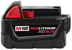 Milwaukee 48-11-1850 M18 REDLITHIUM XC 5.0 Ah Extended Capacity Battery Pack