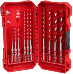 Milwaukee 48-20-9058 10 Piece Shockwave Impact Duty Carbide Hammer Drill Bit Kit