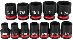 Milwaukee 49-66-7010 12PCSHOCKWAVE Impact Duty 1/2 Drive SAE Standard 6 Point Socket Set