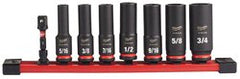 Milwaukee 49-66-7024 8PC SHOCKWAVE Impact Duty 3/8 in Drive SAE Deep 6 Point Socket Set