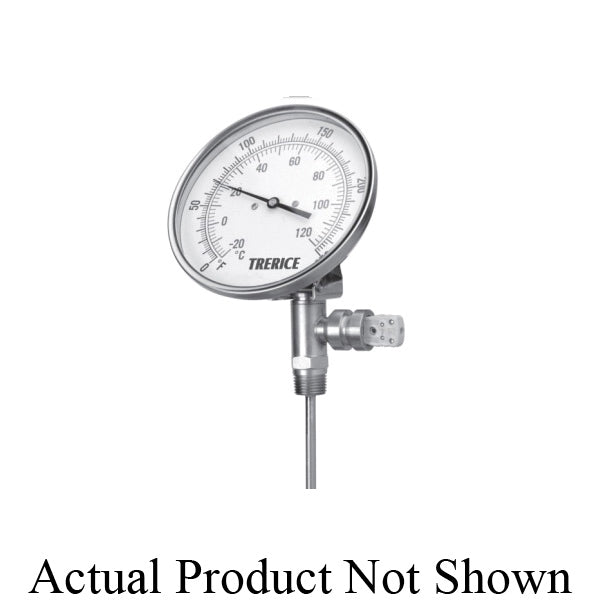 Trerice B8360412 Adjustable Angle Integrated Thermocouple/RTD Dual Scale Bimetal Thermometer