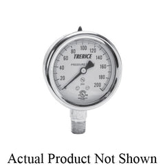 Trerice D83LFSS2502LA60 D80 Industrial Pressure Gauge, 0 to 60 psi Pressure, 1/4 in MNPT Connection, 2-1/2 in Dial Size