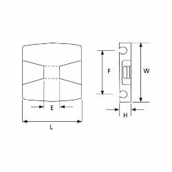 ABB TC5342A TY-RAP MTG BASE 1 NATURAL BASE W/ ADHESIVE