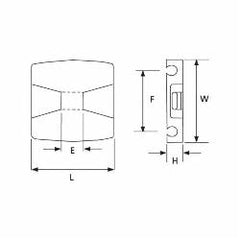 ABB TC5342A TY-RAP MTG BASE 1 NATURAL BASE W/ ADHESIVE