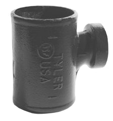 Tyler Pipe 008033 Cast Iron No-Hub Sanitary Tapped Reducing Tee 3 x 3 x 2 Inch