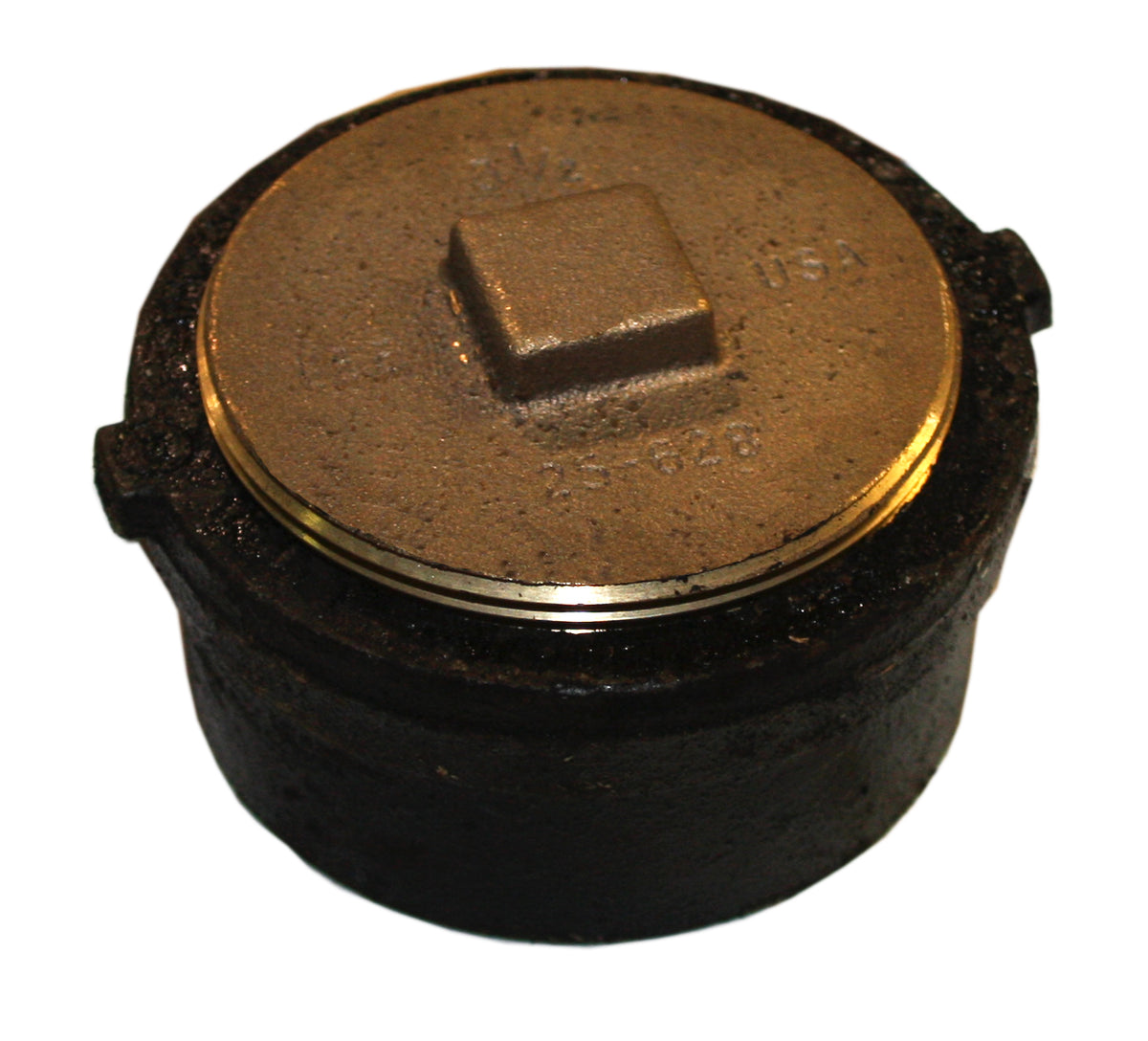 Tyler Pipe 012108 Ferrule With Type A Brass Plug, 2 x 1-1/2 in Nominal, No-Hub End Style, Cast Iron