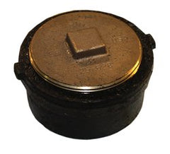 Tyler Pipe 012115 Ferrule With Type A Brass Plug, 3 x 2-1/2 in Nominal, No-Hub End Style, Cast Iron