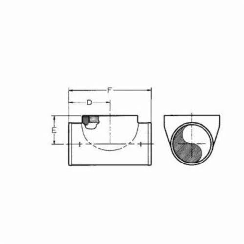 Tyler Pipe 381501 Test Tee, 10 in Nominal, No-Hub End Style, Cast Iron