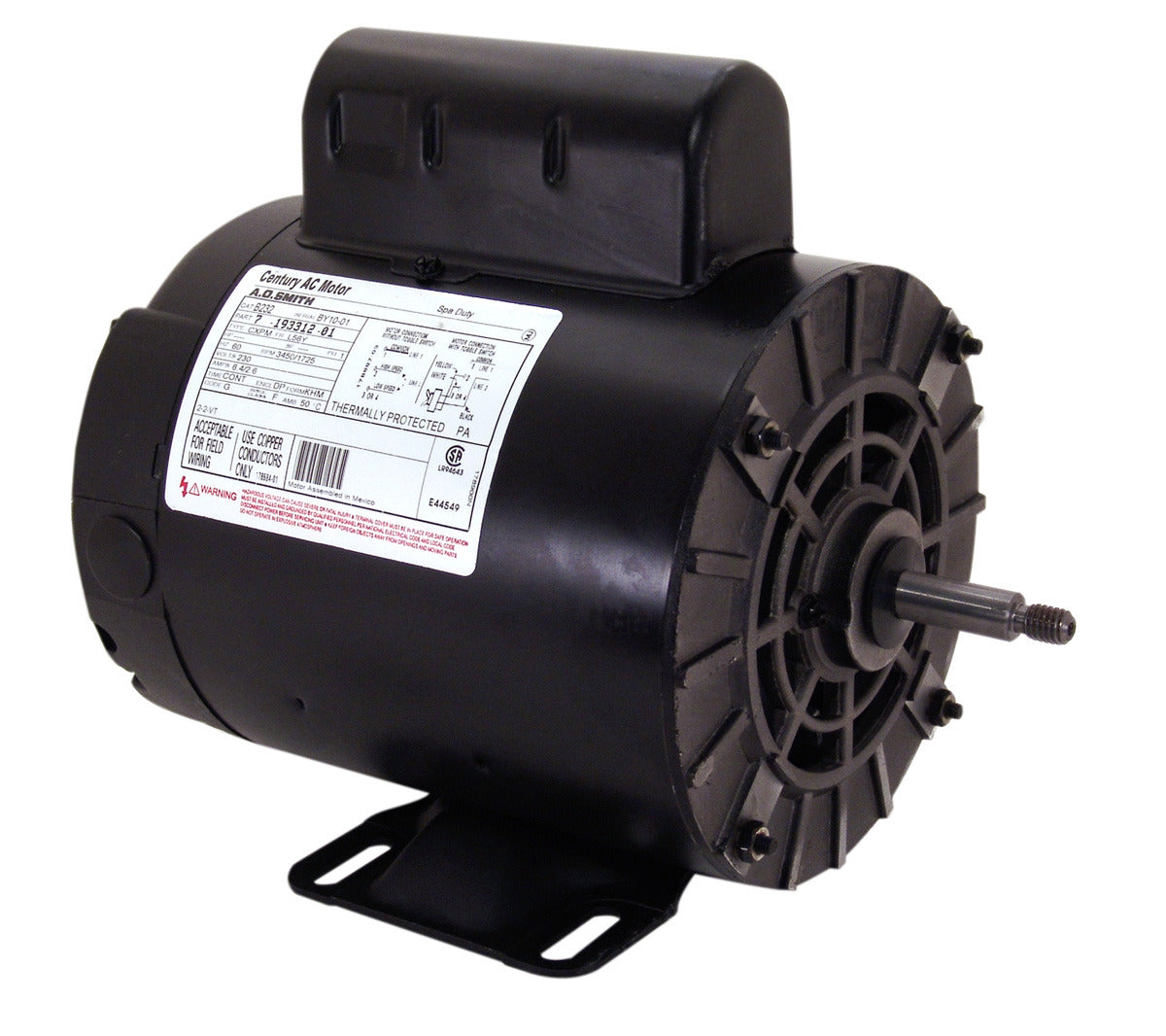 Century UB237 Pool and Spa Motor 4 HP 56Y Frame 230 Volt