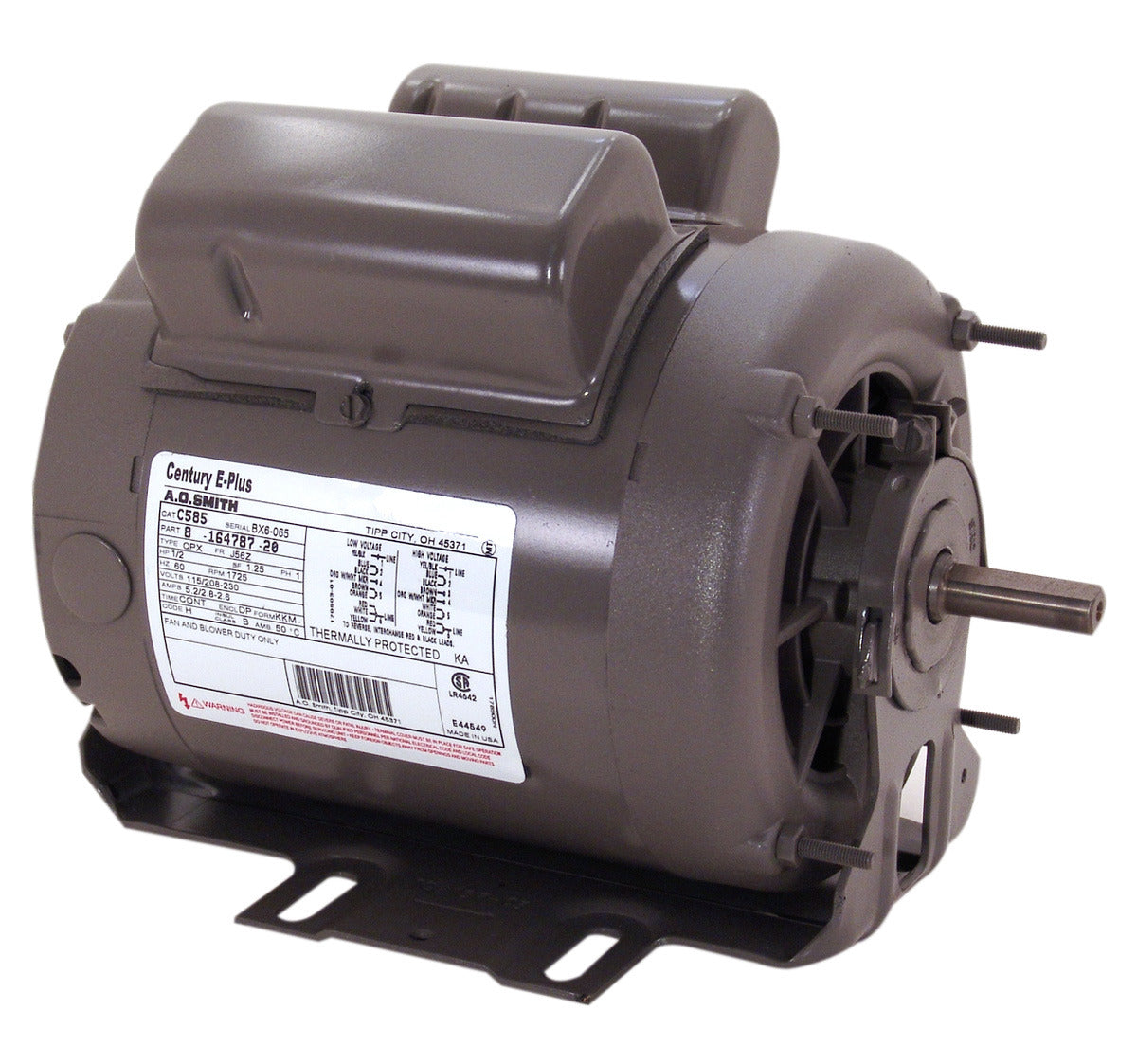 Century UC585 General Purpose Motor 1/2 HP 115/208-230