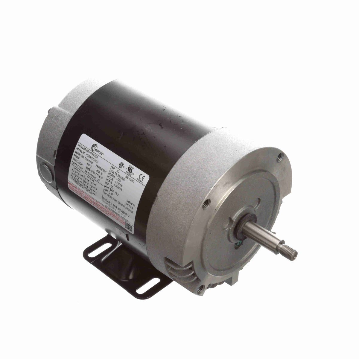 Century UH044LES General Purpose Motor 0.50HP 1725RPM 230/460V