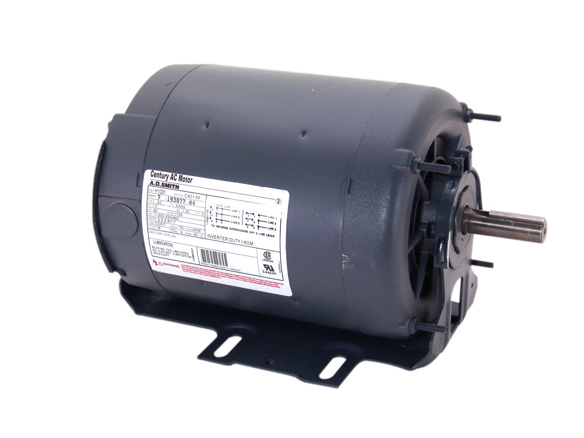 Century UH1031 Fan and Blower Motor 1 HP 1725 RPM KA56 Frame