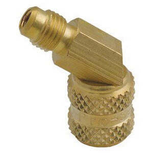 CPS Products AD87S Adapter with Core & Depressor 5/16 (1/2-20) x 1/4 UNF Swivel x 55 Degree SAE Male Flare AD87S