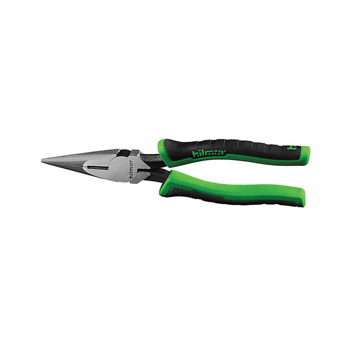 Hilmor 1885397 Needle Nose Pliers 6 Inch Black & Green With Overmolded Rubber Handles