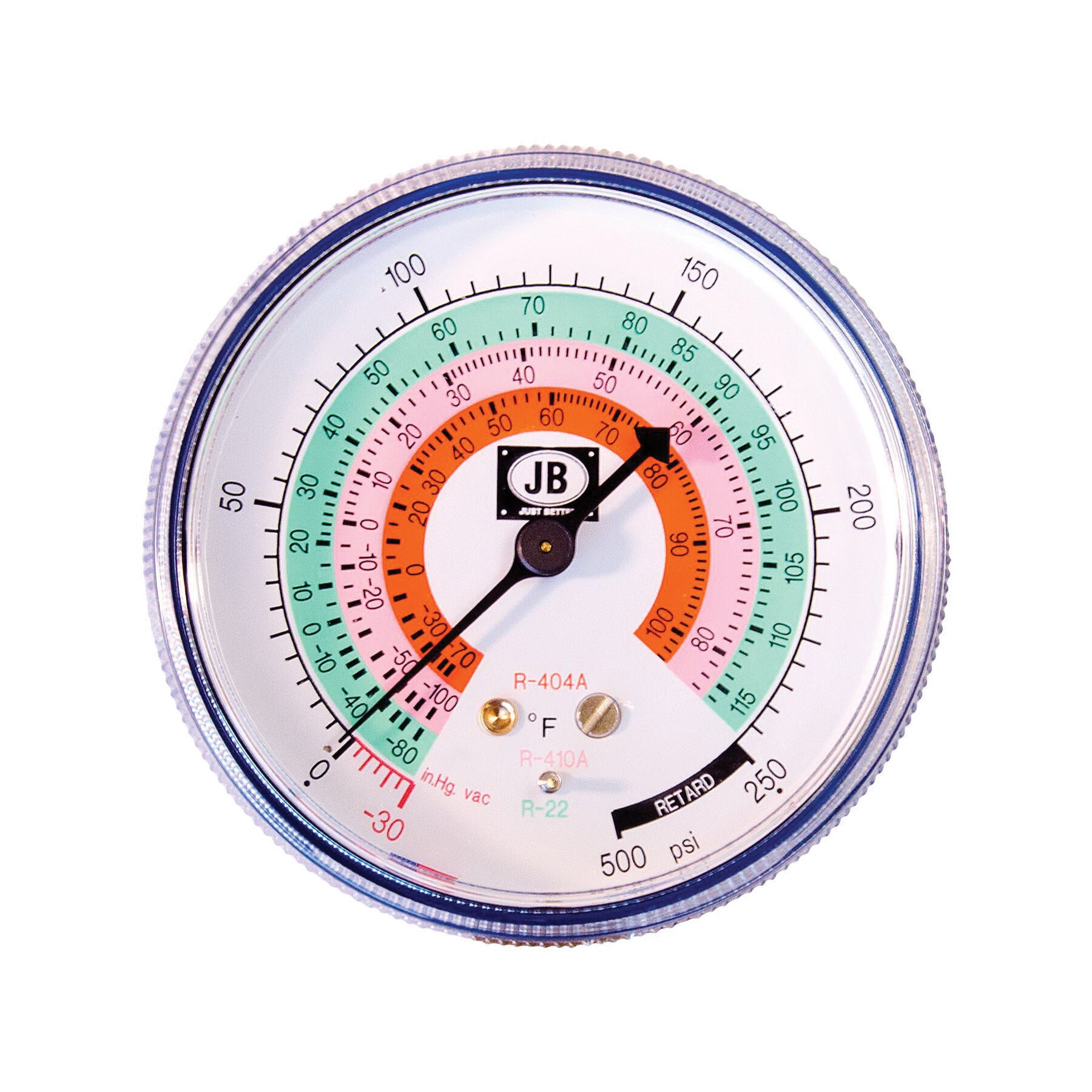 JB Industries M2-460 Standard Manifold Gauge Set R22/R404A/R410A 2-1/2 Inch