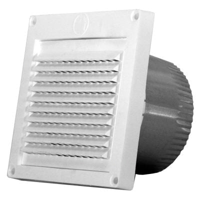 Laing Thermotech 110695 PLASTIC MINI LOUVER 03" WITH 3" TAIL WHITE 12CS