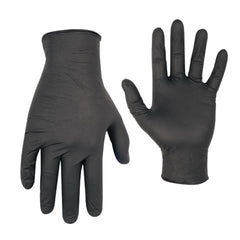 Custom LeatherCraft 2337L - NITRILE DISPOSABLE GLOVES BLACK LARGE 6-MIL. 100/BX #2337L