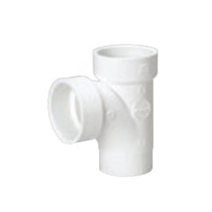 MUEL 06120 PVC DWV Sanitary Street Tee 4 Inch Spigot x Hub x Hub End