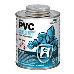 Hercules 60013 PVC Cement Clear Medium Body Medium Set 8 Ounces