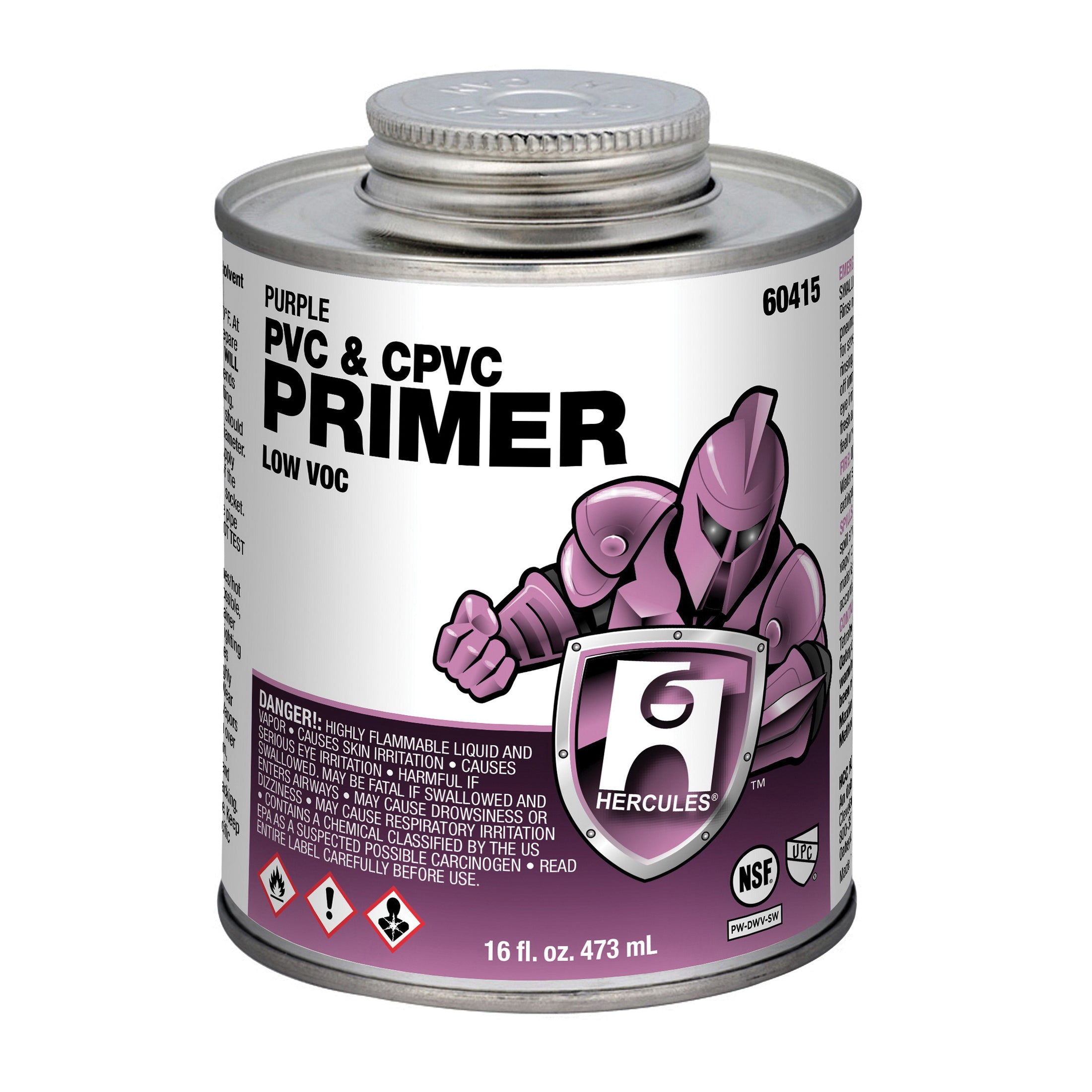 Hercules 60415 PVC & CPVC Pipe and Fittings Purple Primer 16 oz