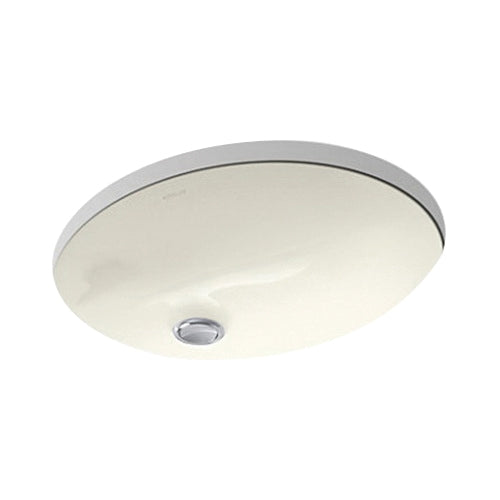 Kohler K-2209-96 Caxton Vitreous China Single-Bowl Undermount Bathroom Sink 17 in x 14 in x 7-1/2 in Biscuit