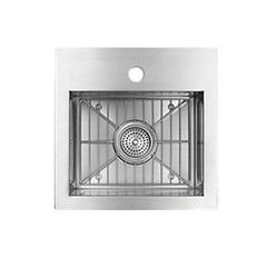 Kohler K-3840-1-NA Vault 18 Guage Stainless Steel 1-Hole Single-Bowl Top Mount/Undermount Bar Sink, 15 inch x 15 inch