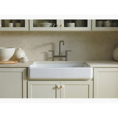 Kohler K-6488-0 Whitehaven Enameled Cast Iron Single-Bowl Rectangular Undermount Kitchen Sink