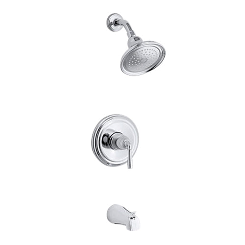 Kohler K-TS395-4-CP Devonshire 1-Handle Bath and Shower Trim Set with Spout Polished Chrome