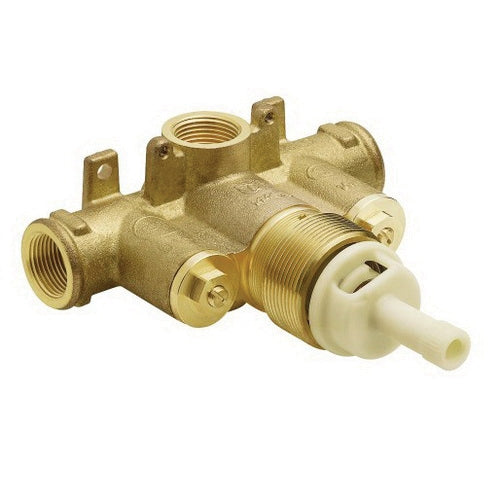 Moen 3371 ExactTemp M-PACT Brass 4-Port Thermostatic Valve with Integral Checkstop (3/4 IPS)