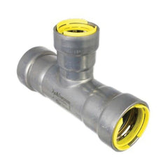 Apollo Valves PWR7481749 Powerpress 411RG SCH 10 to 40 Zinc Nickel Carbon Steel Reducing Gas Tee 1-1/4 x 1-1/4 x 1 in Press