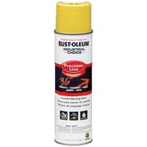 Rust-Oleum 203025 Industrial Choice Inverted Solvent-Based Marking Spray Paint 17 Ounce High Visibility Yellow