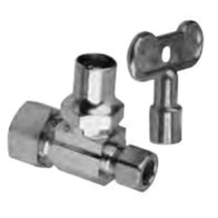 BrassCraft SCR14X C Straight Supply Stop Valve 1/2 x 3/8 Compression x Compression