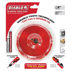 Diablo DHS3625 3-5/8 Inch Bi-Metal Hole Saw Snap-Lock Plus Mandrel System