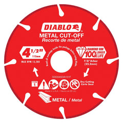 Diablo DDD045DIA101F 4-1/2 in Diamond Metal Cut Off Blade