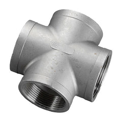 Merit Brass K410-04 Banded Pipe Cross, 1/4 in, FNPT, 150 lb, 304/304L Stainless Steel