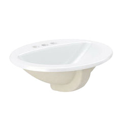 Sloan 3873002 Vitreous China Oval Drop-In Lavatory Sink 20 inch x 17 inch White