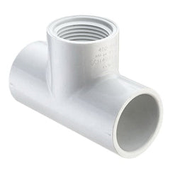 Spears 402-007 Tee Socket x NPT Female PVC Schedule 40 White