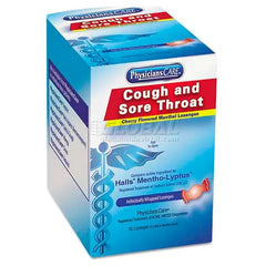 PhysiciansCare 90306 Cough and Sore Throat Cherry Menthol Lozenges Individually Wrapped