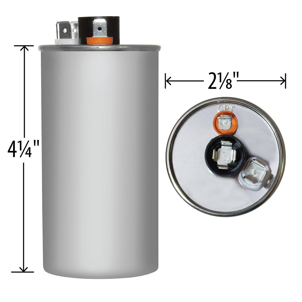 Global USA2216 - Amrad USA2216 Motor Run Single Capacitor, 45 MFD, 370/440V, Round