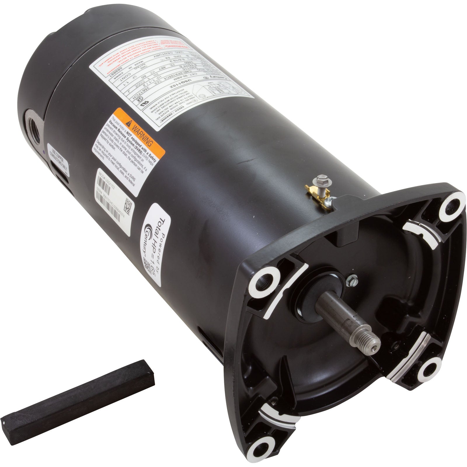 Century USQ1152 Pool Pump Motor 1.5 HP 230 Volts 48Y Frame