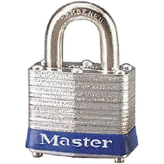 Master Lock 1KA-2004 No. 1 Laminated Steel Padlock Keyed Alike 5/16 inch Diameter 3/4 inch Width 15/16 inch Height Shackle