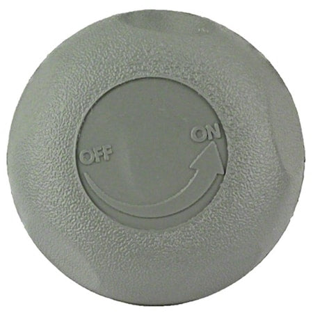 Waterway Plastics 602-4357 Single Port On/Off Valve Knob 2-1/2 Inch, Gray