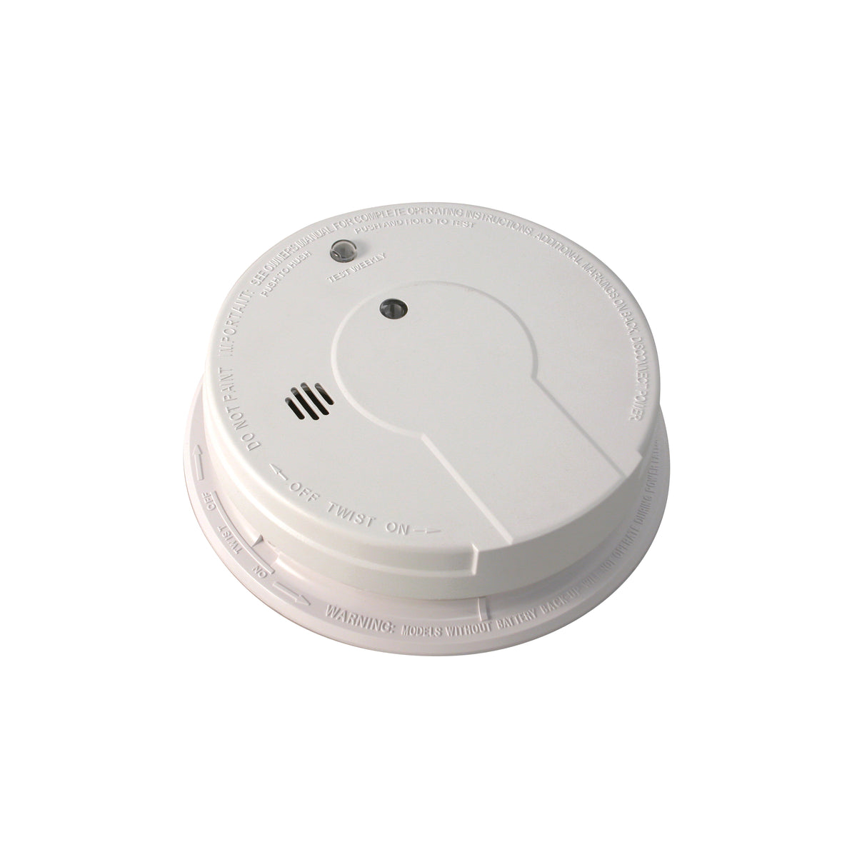 Kidde 21006378 Smoke Alarm with Battery Backup and Hush, Wire-in, Ionization