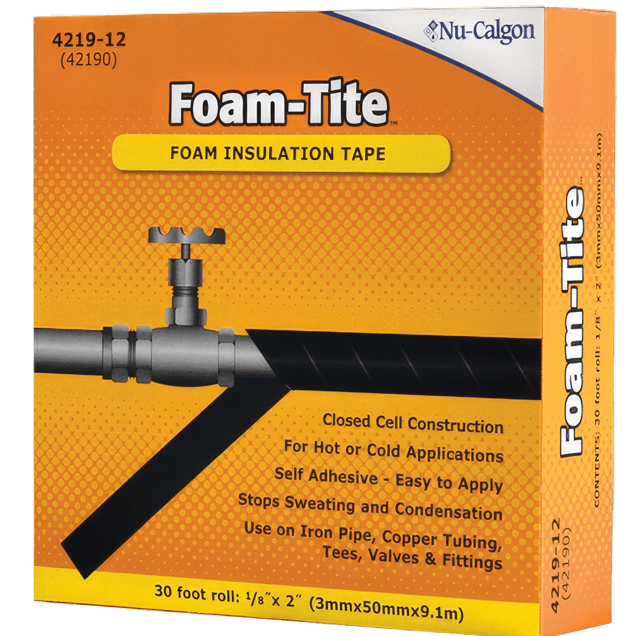 Nu-Calgon 4219-12 Foam-Tite Insulation Tape 2 in x 30 ft Roll 4219-12