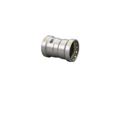 Viega 28775 MegaPressG Straight Coupling with Stop 3 Inch 200 PSI Zinc/Nickel Coated Carbon Steel