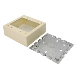 Wiremold V5748-2 Steel Device Box 2G Ivory