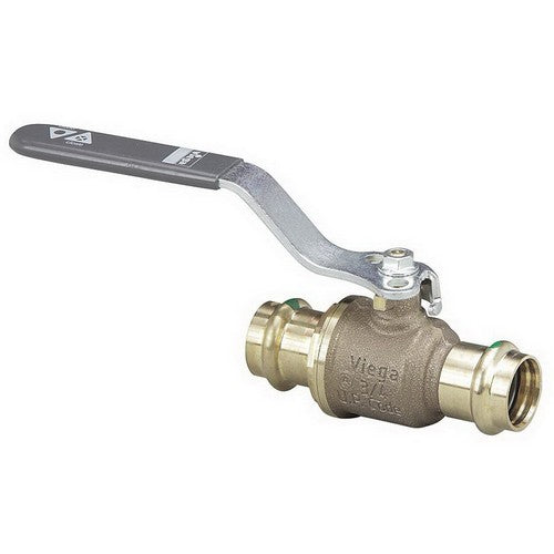 Viega 79938 ProPress 1-1/4 Inch Bronze Full Port Ball Valve with Stainless Steel Ball and Stem, Press x Press